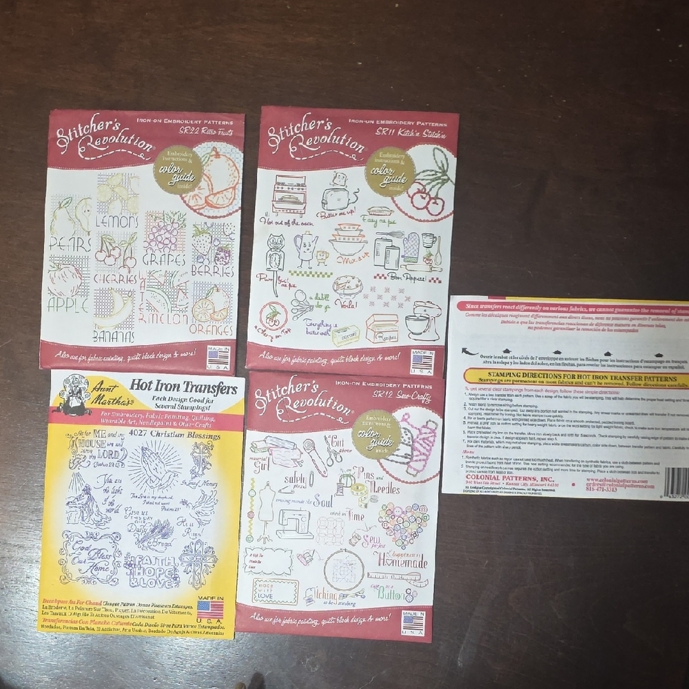 Aunt Martha's and Stitcher's Revolution Embroidery Patterns - Picture 4 of 4